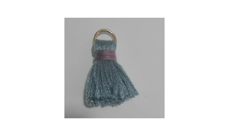 Pompon cordón grueso 25mm Azul-Morado /Cuentas de  Tela