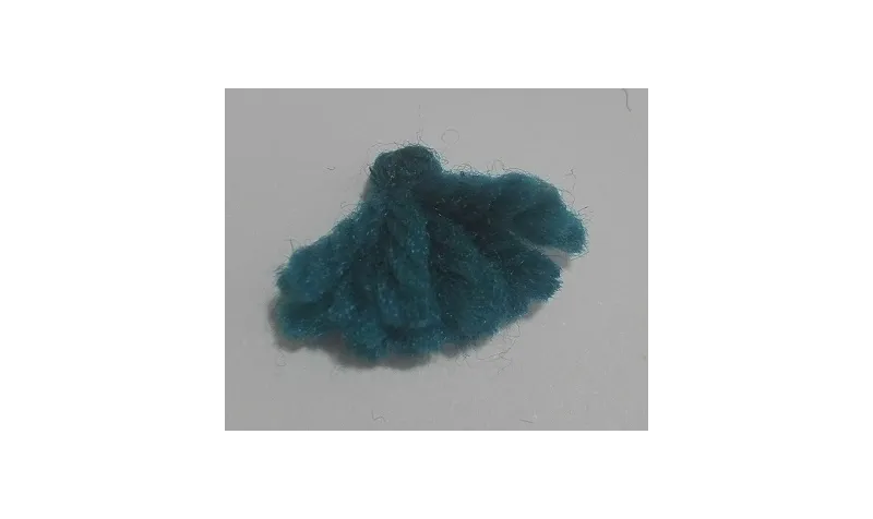 Pompon Lana 15mm Azul Petroleo /Cuentas de  Tela