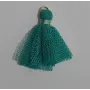 Pompon tul 25mm verde tuquesa /Cuentas de  Tela