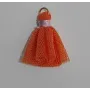 Pompon tul 25mm mostaza /Cuentas de  Tela