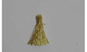 Pompon Metálico 16mm Oro /Cuentas de  Tela 