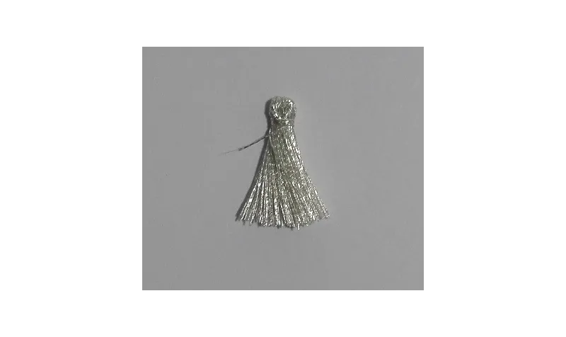 Pompon Metálico 16mm plata /Cuentas de  Tela