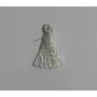 Pompon Metálico 16mm plata /Cuentas de  Tela