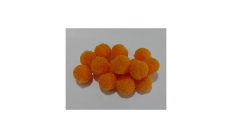Bolita fiertro 8mm Naranja /Cuentas de  Tela