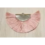 Pendiente abanico 45*25mm Rosa Cobrizo /Cuentas de  Tela