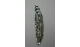 Pluma Gigante 80*17mm P.Vieja / Cuentas Metálicas de Latón / Zamak