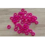 Aro Elástico 5mm. Agujero de 3mm. FUXIA /Cuentas de  Tela