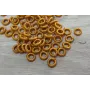 Aro Elástico 5mm. Agujero de 3mm. Mostaza /Cuentas de  Tela