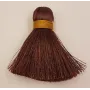 Pompón 60mm*15mm Marrón oscuro y cordón mostaza /Cuentas de  Tela
