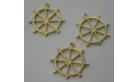 Timón 18mm diametro O.Mate / Cuentas Metálicas de Latón / Zamak