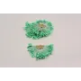 Colgante estambres color verde turquesa /Cuentas de  Tela
