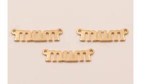 MUM 25mm Oro Mate / Cuentas Metálicas de Latón / Zamak