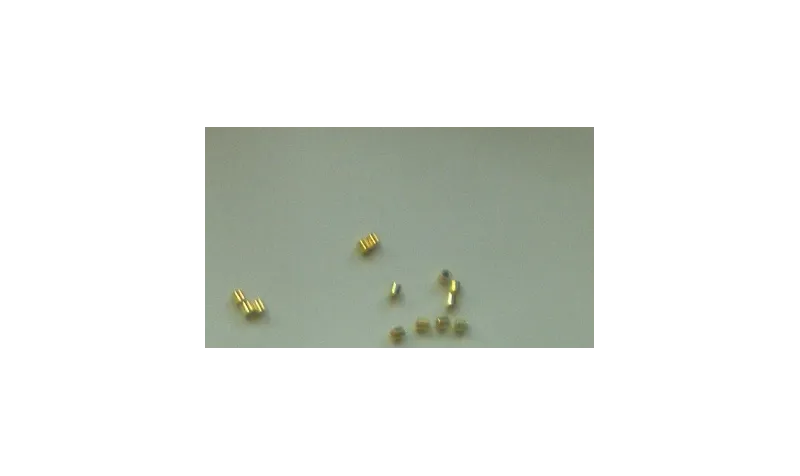 Tubito dorado 2mm / Cuentas Metálicas de Latón / Zamak