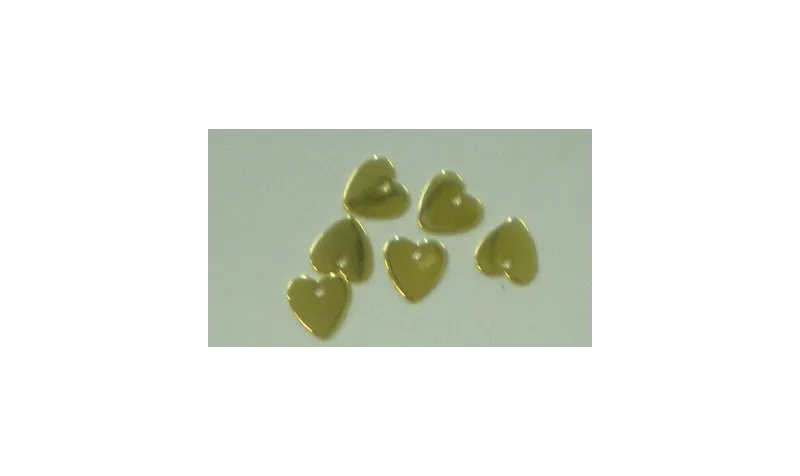 corazón dorado 10*12 / Cuentas Metálicas de Latón / Zamak