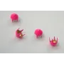 Tachuela cónica 6,5mm Fuxia fluor / Cuentas Metálicas de Latón / Zamak