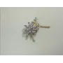 Flor de aretes 7mm diam. Plata / Cuentas Metálicas de Latón / Zamak