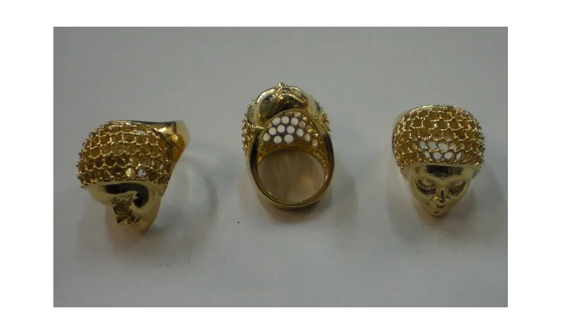 Anillo para Regaliz Chica ORO / Cuentas Metálicas de Latón / Zamak