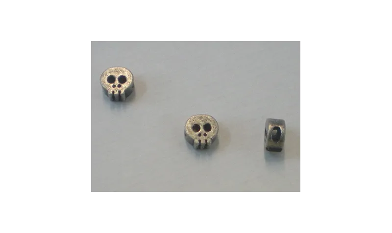 Calavera 5*5*3mm P.Vieja / Cuentas Metálicas de Latón / Zamak