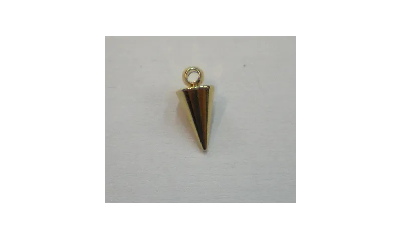 Péndulo en punta 10mm*5mm  Oro / Cuentas Metálicas de Latón / Zamak