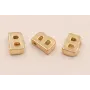 Letra B 7*6*2 Oro / Cuentas Metálicas de Latón / Zamak