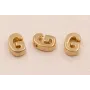 Letra G 7*6*2 Oro / Cuentas Metálicas de Latón / Zamak