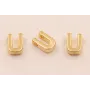 Letra U 7*6*2 Oro / Cuentas Metálicas de Latón / Zamak