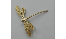 Colgante Libélula Oro 40*40 / Cuentas Metálicas de Latón / Zamak