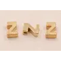 Letra Z 7*6*2 Oro / Cuentas Metálicas de Latón / Zamak