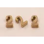 Pieza Número 2 7*6*2 Oro / Cuentas Metálicas de Latón / Zamak