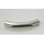Tubo curvado abierto  32mm  Plata Vieja / Cuentas Metálicas de Latón / Zamak