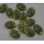 Ovalo esmaltado D.cara 12*8 color piedra / Cuentas Metálicas de Latón / Zamak