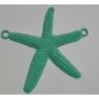 Estrella de Mar esmaltada verde Turquesa 70mm / Cuentas Metálicas de Latón / Zamak