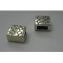 Pasante de 6mm Baldosa Bilbao / Cuentas Metálicas de Latón / Zamak