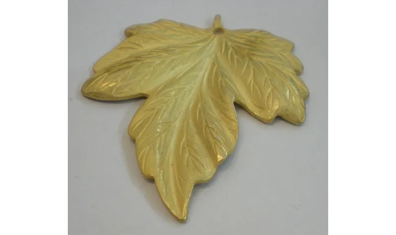 Cuenta Hoja Grande 60*50mm Oro Mate