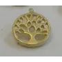 Chapita calada Arbol de la Vida 7mm diametro / Cuentas Metálicas de Latón / Zamak