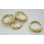 Aro 11*11mm trabajado Oro Mate / Cuentas Metálicas de Latón / Zamak