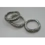 Aro 11*11mm trabajado Plata Vieja / Cuentas Metálicas de Latón / Zamak