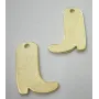 Bota plana 22*16mm O.Mate / Cuentas Metálicas de Latón / Zamak