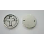 Chapa CRUZ 22*1,5mm Plata Vieja / Cuentas Metálicas de Latón / Zamak