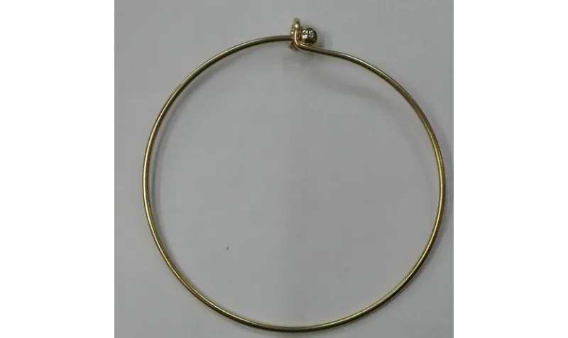 Pulsera Cierre Bola Dorada / Bases de Pulseras de Latón / Zamak