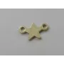 Estrella aro Doble 10*6mm Dorada / Cuentas Metálicas de Latón / Zamak