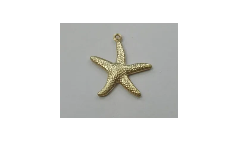 Colgante Estrella de Mar 20mm diametro Dorada