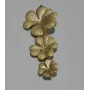 Colgante Trio Flores 12*40mm O.Mate / Cuentas Metálicas de Latón / Zamak