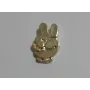 Emoticono Victoria colgante  12mm Dorado / Cuentas Metálicas de Latón / Zamak