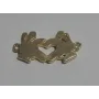 Emoticono Corazón 14*8mm dobre anilla dorado / Cuentas Metálicas de Latón / Zamak