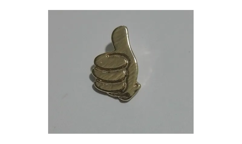 Emoticono OK colgante 12*8mm Dorado