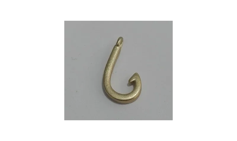 Anzuelo 15*6mm Oro Mate / Cuentas Metálicas de Latón / Zamak