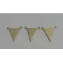 Triangulo 10*13mm Oro Mate / Cuentas Metálicas de Latón / Zamak
