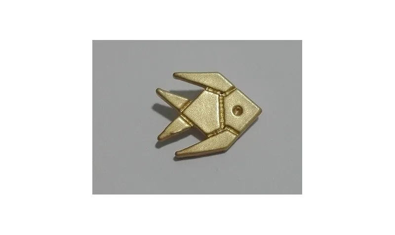 Colgante Pez 10*10mm Oro Mate / Cuentas Metálicas de Latón / Zamak