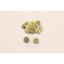 Botón terminal 10mm Latón pulido / Cuentas Metálicas de Latón / Zamak